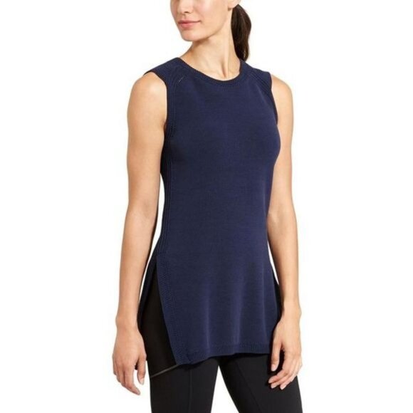 Athleta Blue Sleeveless Modal Stretch Tunic Top - Picture 1 of 5